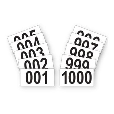 Cardboard Number Set, 501 to 600