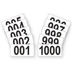 Cardboard Number Set, 501 to 600