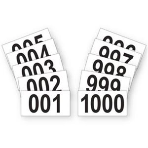 Cardboard Number Set, 501 to 600
