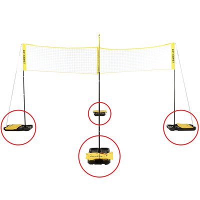 Crossnet Volleyball Game Set Indoor Bases