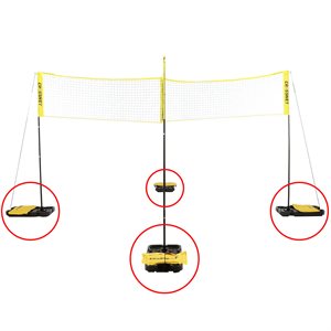 Crossnet Volleyball Game Set Indoor Bases