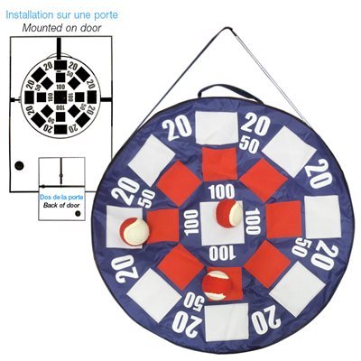 Cible gonflable à velcro et 3 balles