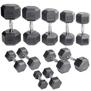 Rubber Hexagonal Dumbbell