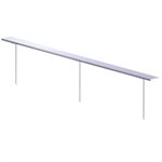 Permanent aluminum players bench, 15'