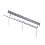 Banc permanent en aluminium avec dossier, 12'