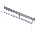 Aluminum fixed bench with back