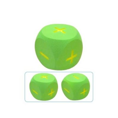 Foam die with mathematical symbols