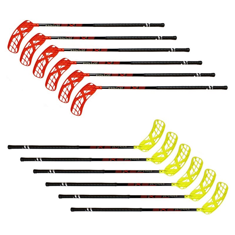 Set of 12 Floorball DEFENDER, Ambidextrous Sticks