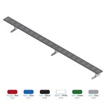 Portable Bench w / o Back, Galvanized Steel and Plasvinyl, 15', Grey