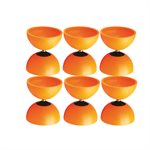 6 Rubber Diabolos with Booklet, 4"