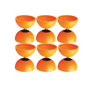 6 Rubber Diabolos with Booklet, 4"