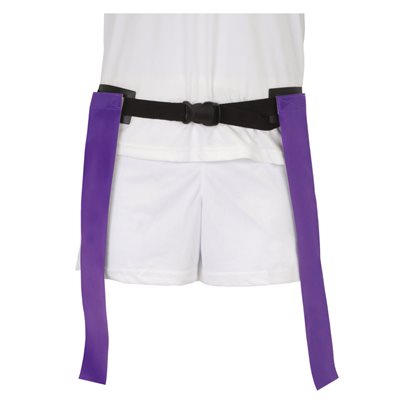 Ceinture de flag-football a double fanions mauves