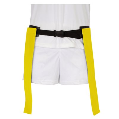 Ceinture de flag-football a double fanions jaunes