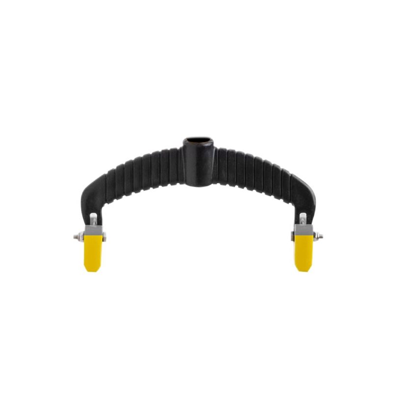 Plastic cue head with swivel runners