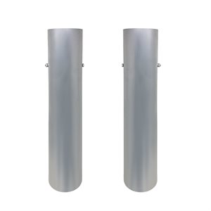 Pair of Round Tennis Poles With Anchors, Black