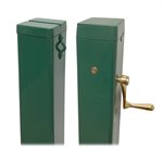 Pair of Tennis Square Poles with Anchors, Green