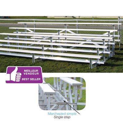 Gradin 5 rangées marchepied simple