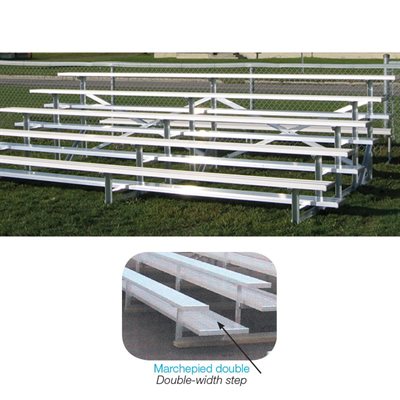 Gradin 5 rangées marchepied double
