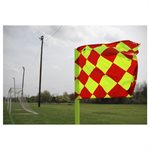 4 PVC Corner Flags with Fluorescent Flag, Yellow