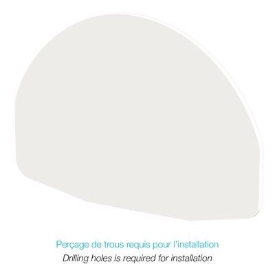 Polyethylene Backboard, Front Mount, Undrilled, ¾"