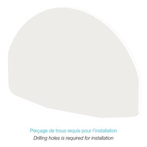 Panneau éventail en polyéthylène, prise avant, non percé, ¾"