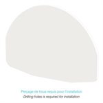 Polyethylene Backboard, Front Mount, Undrilled, ¾"