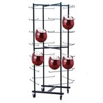 Vertical Football Helmets Cart