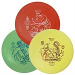 3 disc-golf discs