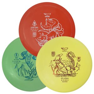 3 disc-golf discs