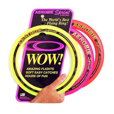 Aerobie Sprint Rubber Flying Ring, 10" (25.5 cm)