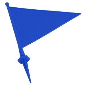 Field Flag Marker with Spike, Blue