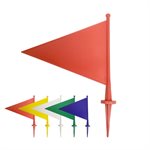 Field Flag Marker with Spike, Red