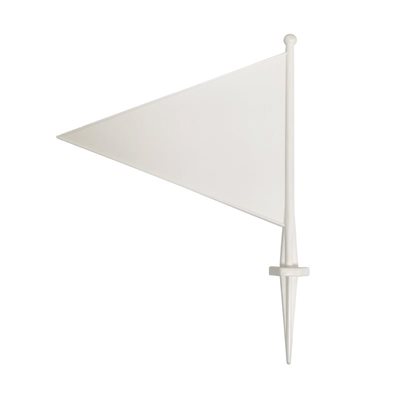 Field Flag Marker with Spike, White