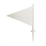 Field Flag Marker with Spike, White