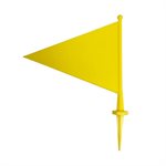 Field Flag Marker with Spike, Yellow