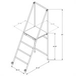 Plateforme pour arbitre de volleyball, pliable