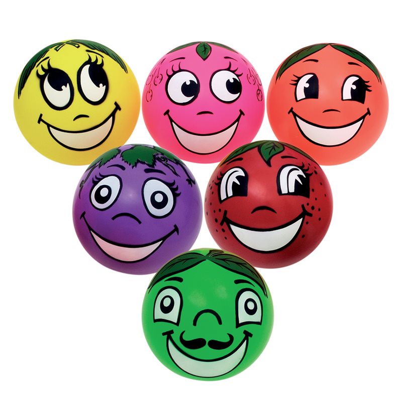 6 Ballons souples avec figure de fruit et odeur de fruit