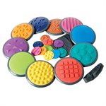 10 disques tactiles colorés 