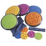 5 disques tactiles colorés