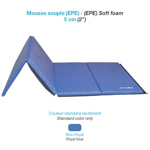 Collegiate (EPE) folding mat with fasteners on 4 sides