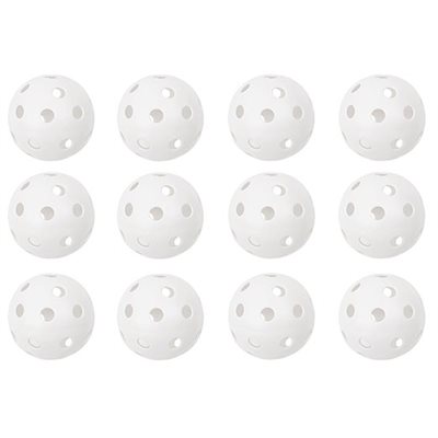 12 Hollow Plastic Training Baseballs, 9" (23 cm)