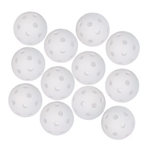 12 Hollow Plastic Training Baseballs, 9" (23 cm)
