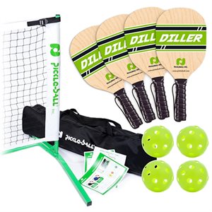 Portable Steel Pickleball Complete Tournament Set, 22' 
