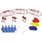 9-Hole outdoor frisbee golf set