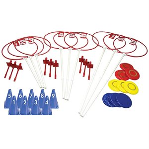 9-Hole outdoor frisbee golf set