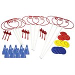 9-Hole outdoor frisbee golf set