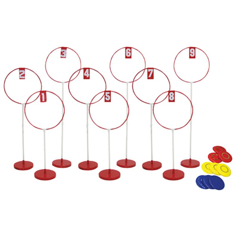 9 Hole frisbee golf target hoop set - Indoor model