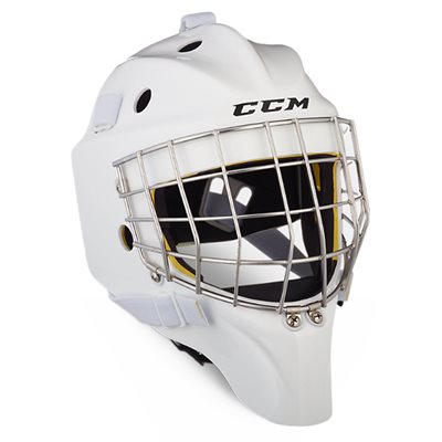 Certified CCM Ice Hockey Goalie Mask, JR, White