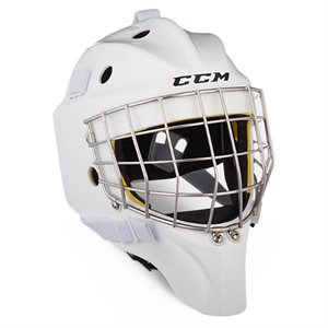 Certified CCM Ice Hockey Goalie Mask, SR, White