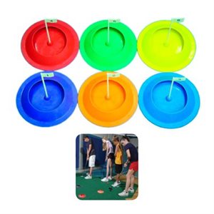 6 numbered golf putting cups
